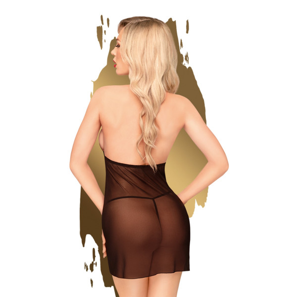 Nuisette noire Bedtime Story + string – Penthouse