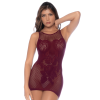 Robe en résille couleur cerise - MAL1118CHRY