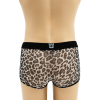 Boxer en résille imprimé léopard gris - LM2501-67GREY