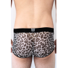 Boxer en résille imprimé léopard gris - LM2501-67GREY