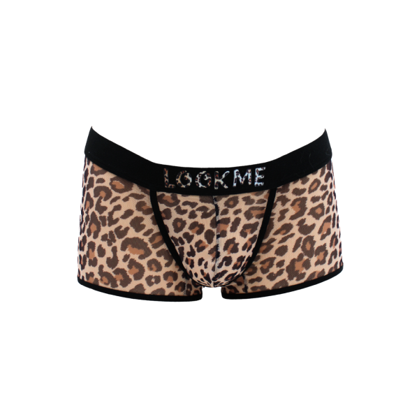 Boxer en résille imprimé léopard - LM2501-67LEO