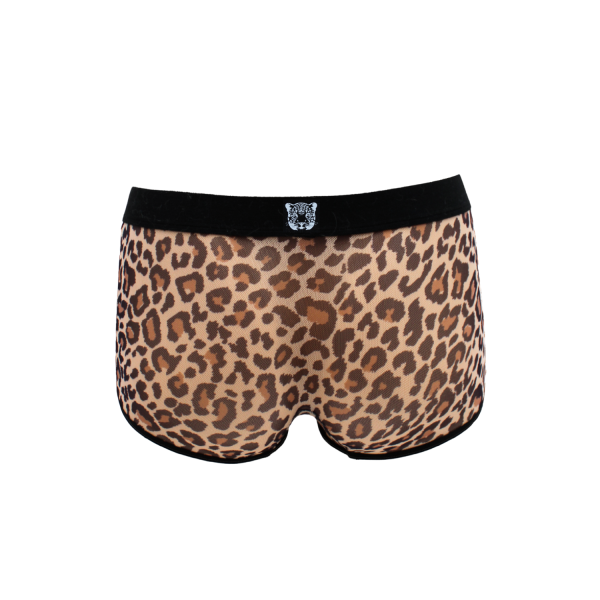 Boxer en résille imprimé léopard - LM2501-67LEO