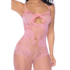 Combinaison en résille rose ajourée - MAL1130BGPK