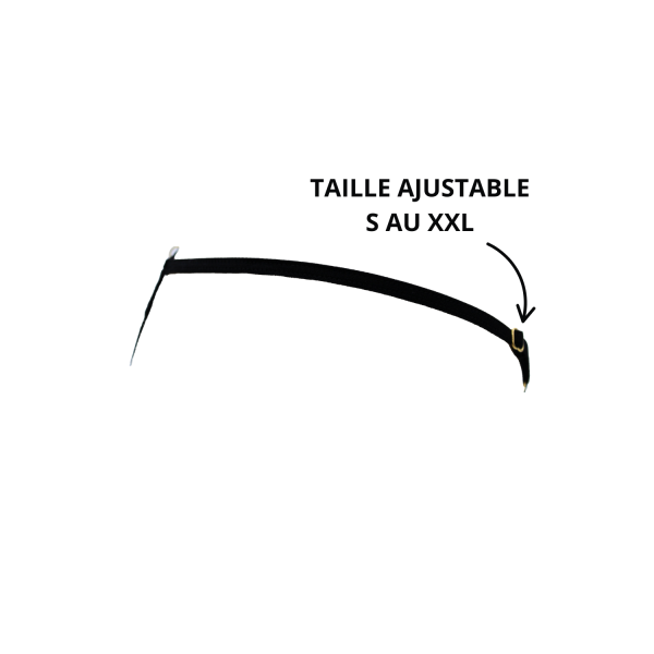 String Noir Dentelle & Chaîne Dorée avec Bijou – Réglable