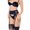 Ensemble lingerie de 3 pièces en velours floral – Mapalé