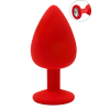 Plug rouge bijou cristal Large CHERRY - RY-069CRED