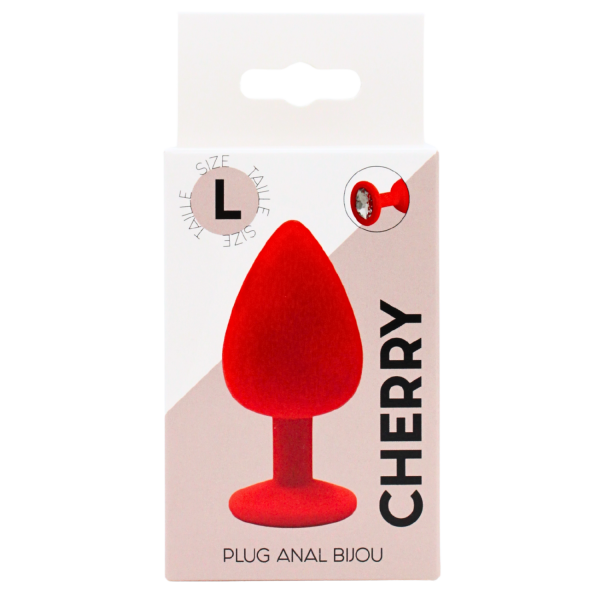 Plug rouge bijou cristal Large CHERRY - RY-069CRED