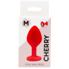 Plug rouge bijou cristal Medium CHERRY - RY-068CRED