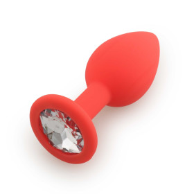 Plug rouge bijou cristal Medium CHERRY - RY-068CRED