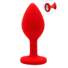 Plug rouge bijou cristal Small CHERRY - RY-067CRED