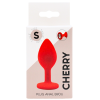 Plug rouge bijou cristal Small CHERRY - RY-067CRED