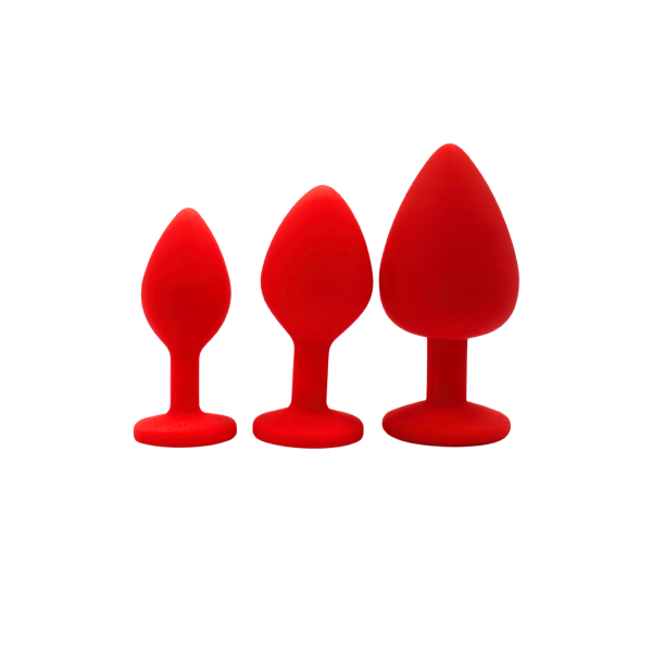 Plug rouge bijou cristal Small CHERRY - RY-067CRED
