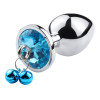 "Bijou en aluminium bleu avec clochettes - Taille M" -  RY-002-A-ZB