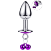 Plug Bijou Aluminium Violet avec Clochettes – Taille S