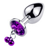 Plug Bijou Aluminium Violet avec Clochettes – Taille S