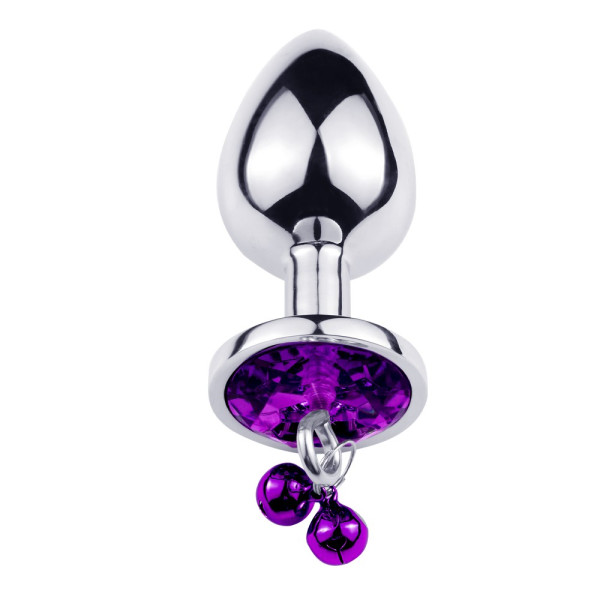 Plug Bijou Aluminium Violet avec Clochettes – Taille S