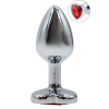 Ravivez la passion : Plug Bijou Cœur en Aluminium Rouge - Taille Small