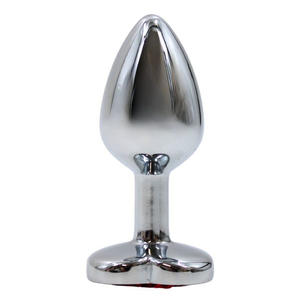 Ravivez la passion : Plug Bijou Cœur en Aluminium Rouge - Taille Small