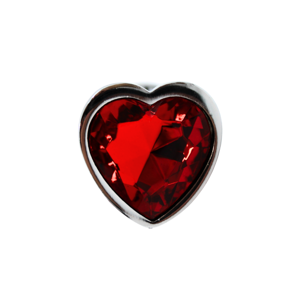 Ravivez la passion : Plug Bijou Cœur en Aluminium Rouge - Taille Small