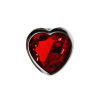 Ravivez la passion : Plug Bijou Cœur en Aluminium Rouge - Taille Small
