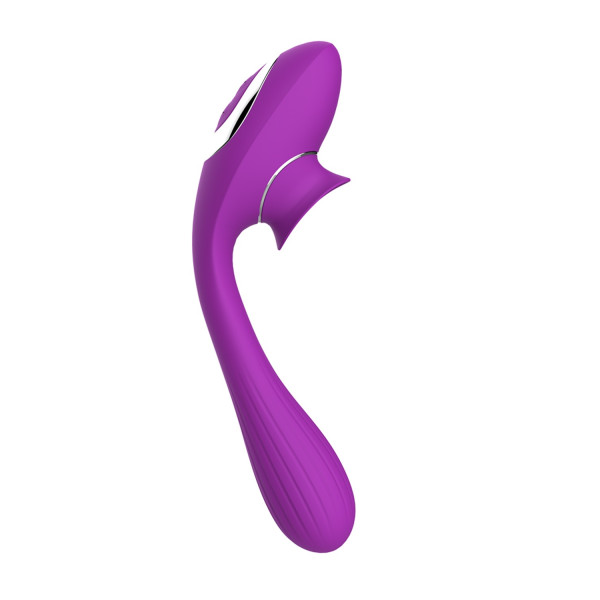 Stimulateur Clitoridien avec langue  Vibromasseur Point G 2-en-1 DISA Violet Cœur Ardent - WS-NV025