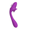 Stimulateur Clitoridien avec langue  Vibromasseur Point G 2-en-1 DISA Violet Cœur Ardent - WS-NV025