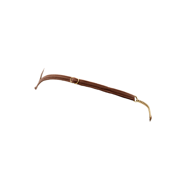 String en dentelle taupe ouvert avec chaînes dorées - PA01MTAUPE