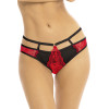 Culotte échancrée rouge et noir - REN1171-RED