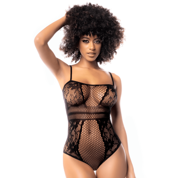 Body résille noire - MAL1103BLK