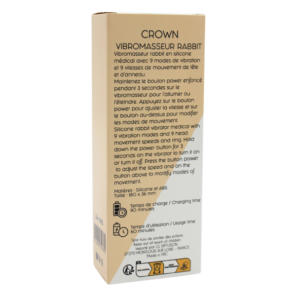 Vibromasseur Rabbit CROWN Double Action - SX-V173