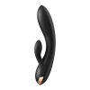 Vibromasseur rabbit noir double stimulation clitoris Double Flex Satisfyer - CC597809
