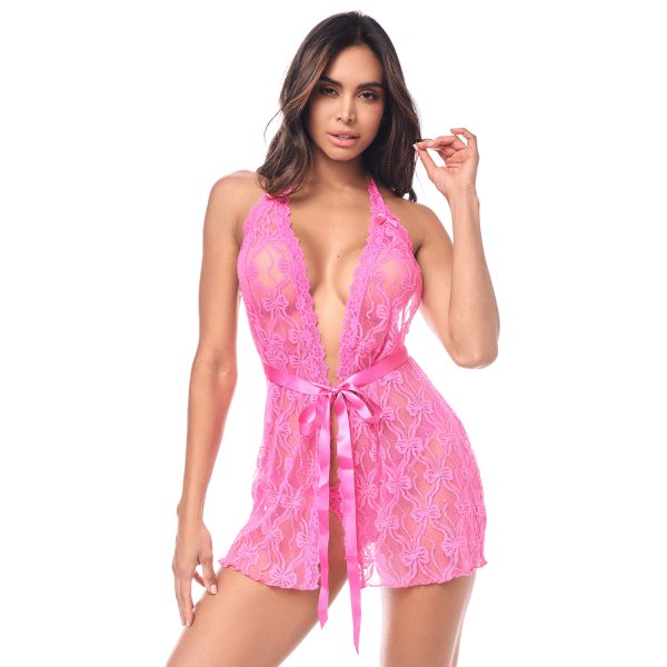 Babydoll Mapalé sensuelle avec string dentelle - MAL7622PINK