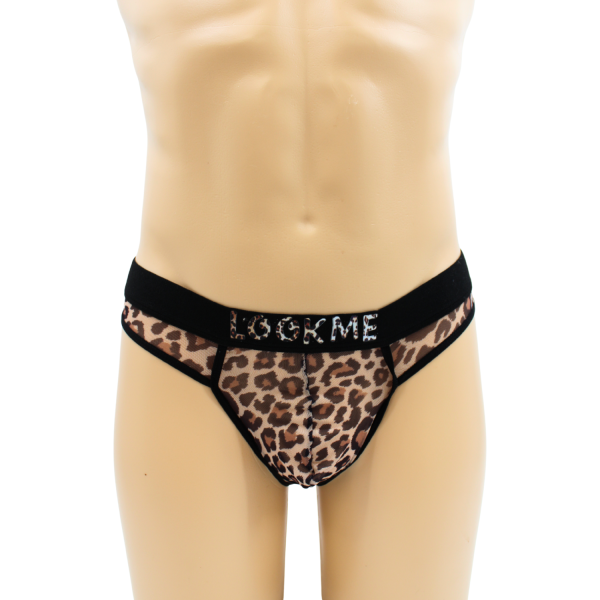 String en résille imprimé léopard - LM2501-57LEO