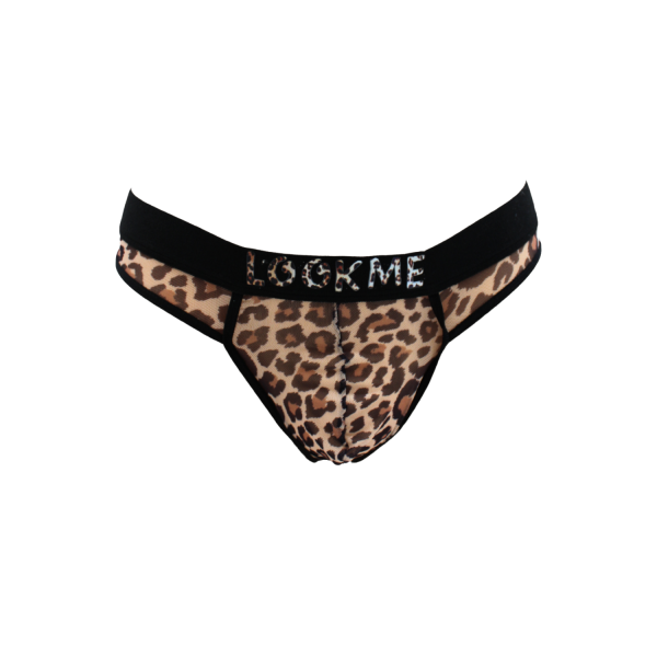 String en résille imprimé léopard - LM2501-57LEO