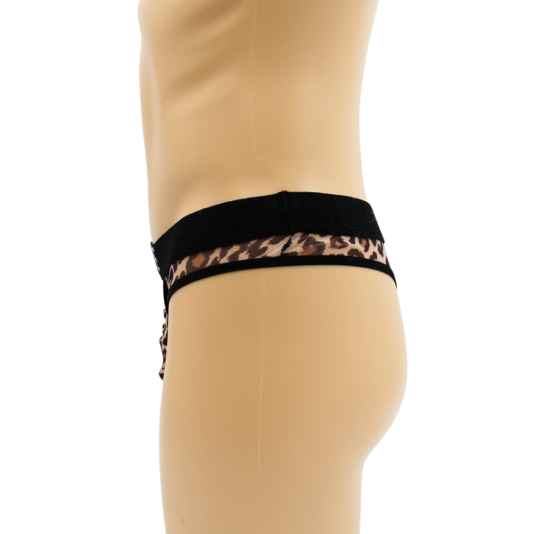 String en résille imprimé léopard - LM2501-57LEO