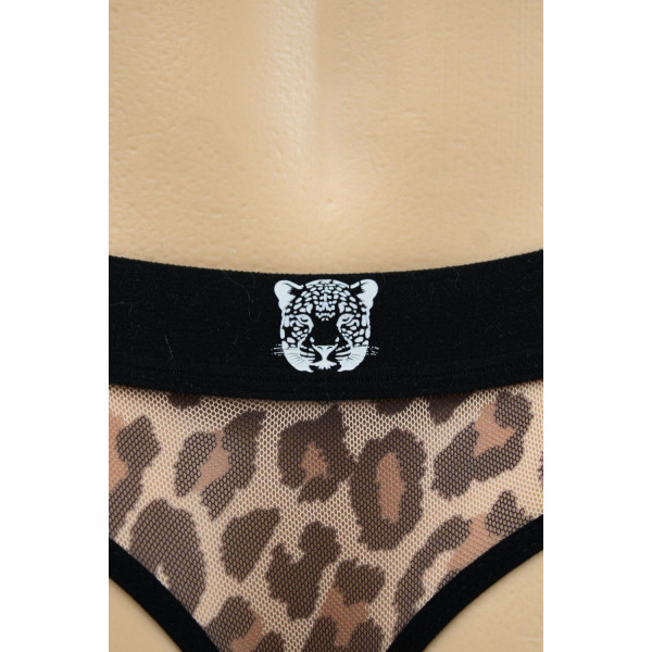 String en résille imprimé léopard - LM2501-57LEO