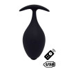 BABA, Plug vibrant anal noir USB, avec télécommande - BQ131BLK
