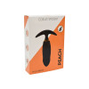 PEACH, Plug Vibrant noir long USB avec télécommande, dans un silicone médical doux et lisse - B72BLK