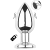 Plug vibrant acier inoxydable anal taille M avec télécommande, USB BOOTY - RY-207-M