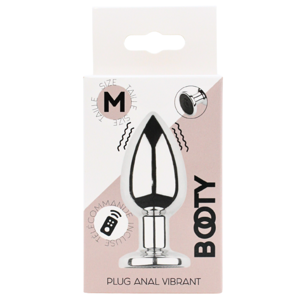 Plug vibrant acier inoxydable anal taille M avec télécommande, USB BOOTY - RY-207-M