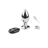 Plug vibrant acier inoxydable anal taille M avec télécommande, USB BOOTY - RY-207-M
