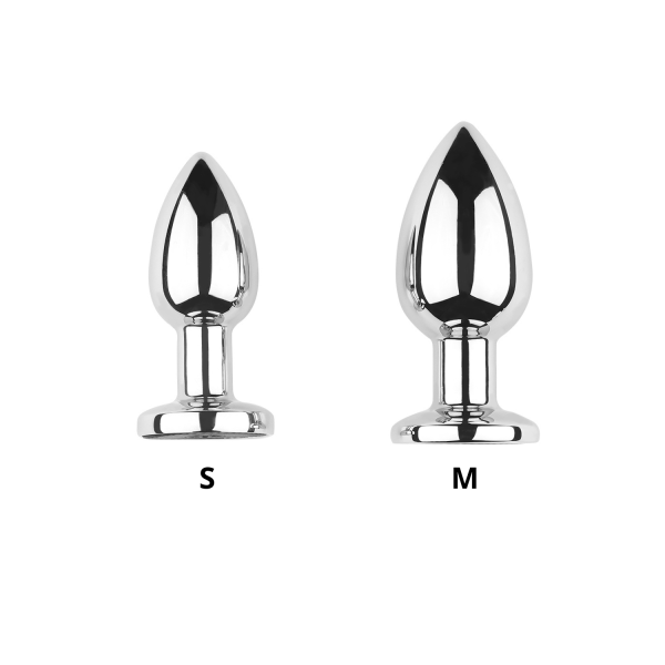 Plug vibrant acier inoxydable anal taille M avec télécommande, USB BOOTY - RY-207-M