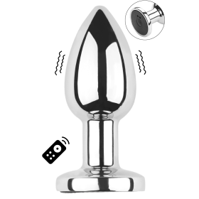 Plug vibrant acier inoxydable anal taille S avec télécommande, USB BOOTY - RY-207-S
