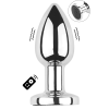 Plug vibrant acier inoxydable anal taille S avec télécommande, USB BOOTY - RY-207-S