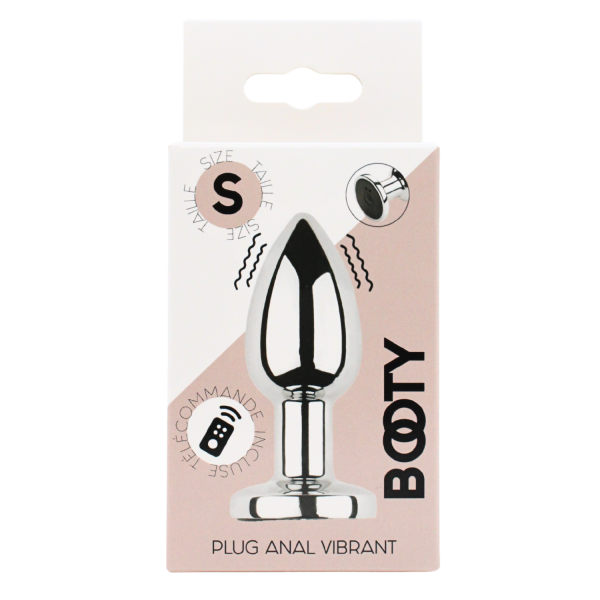 Plug vibrant acier inoxydable anal taille S avec télécommande, USB BOOTY - RY-207-S