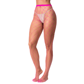 Collant large maille rose - MAL1106NPK