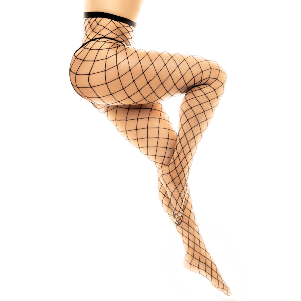 Collant large maille noire - MAL1106BLK
