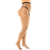 Collant grande taille large maille noire - MAL1106XBLK
