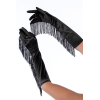 Une paire de gants noirs avec franges - Mapalé