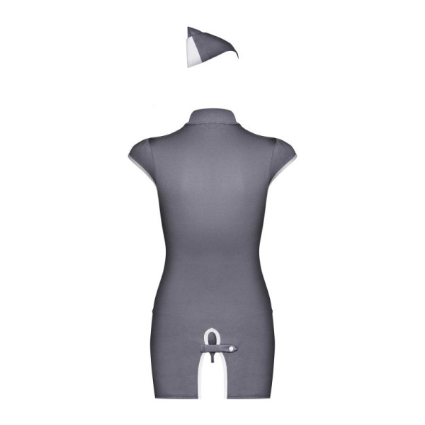 Stewardess Costume 3 pcs - Gris